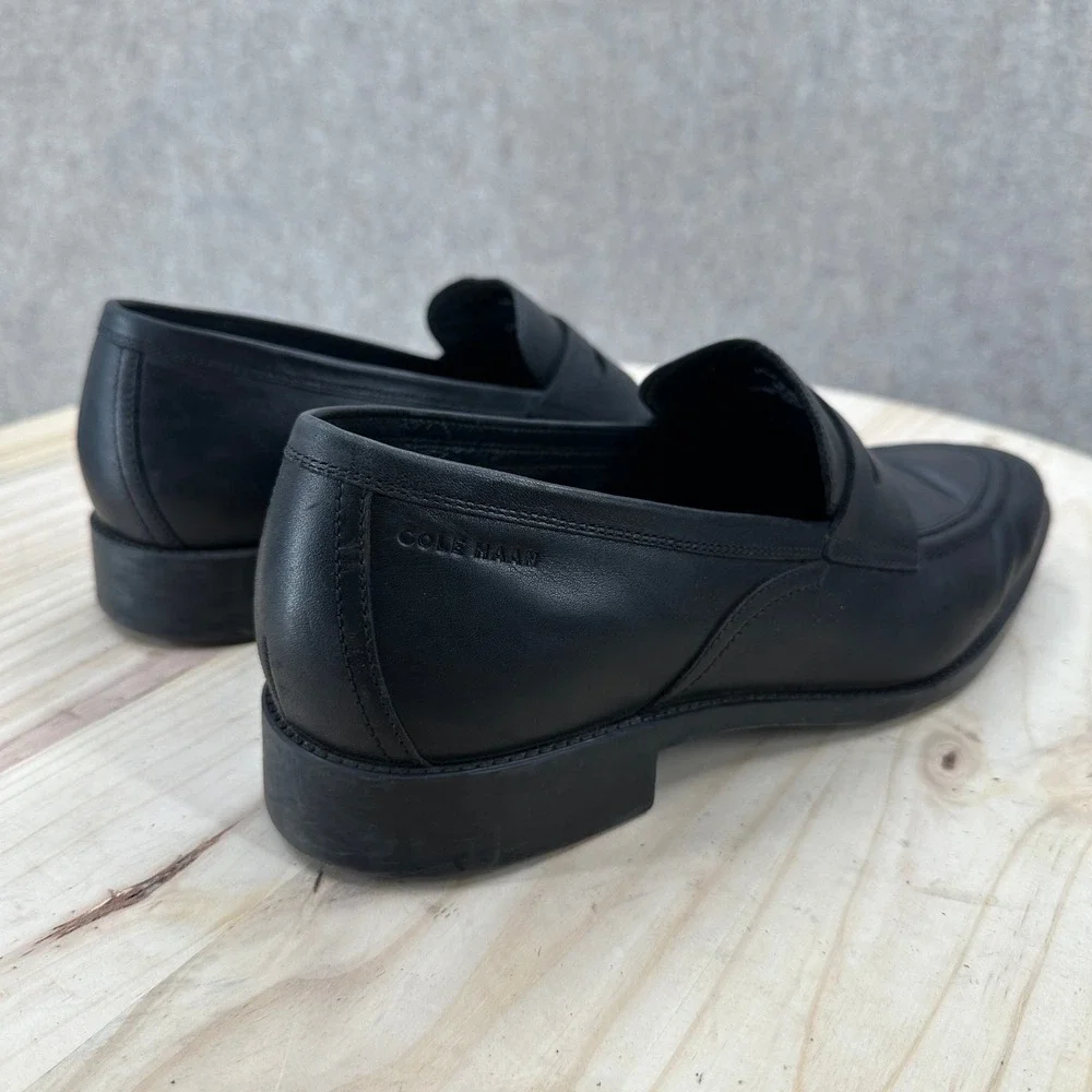 Cole Haan Penny Loafers Mens‎ 9.5 Black Leather Classic Dress Shoes
